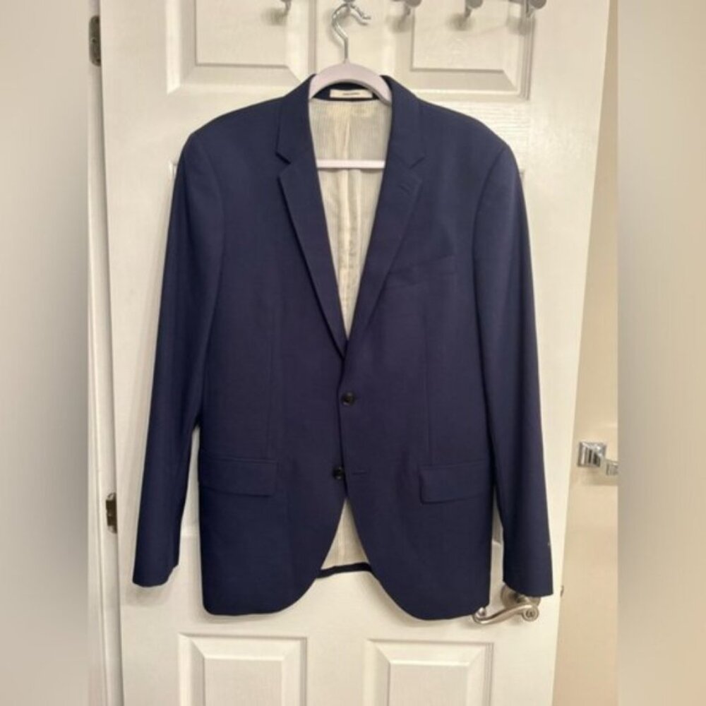 Club Monaco Loro Piana Zelander Fabric Blue Blazer Jacket